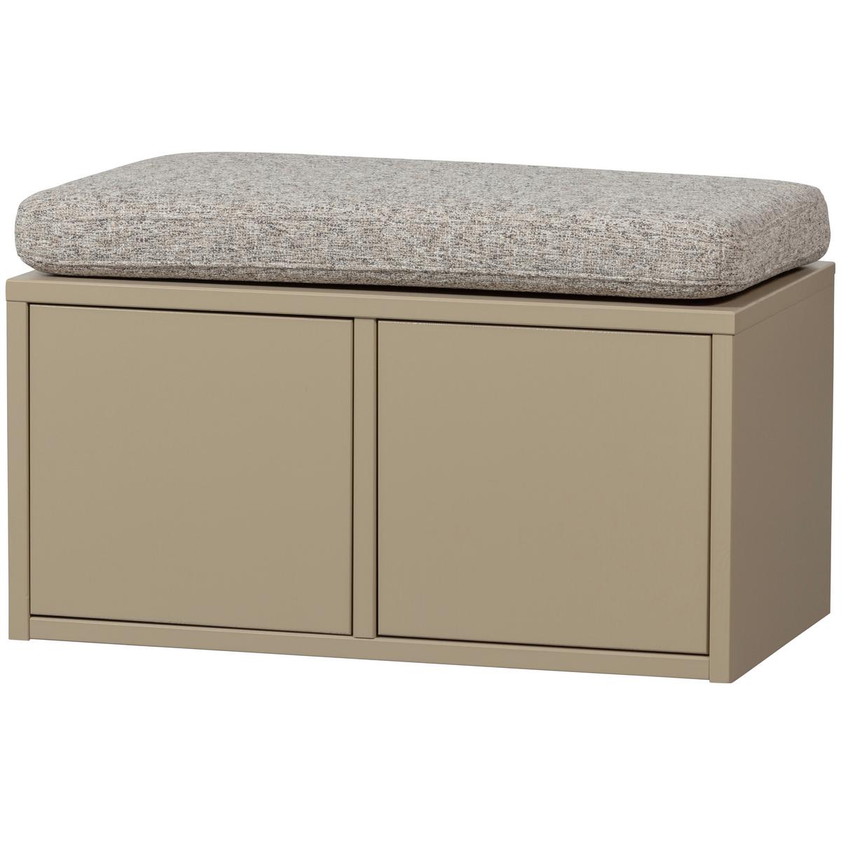 Garderobenbank Turner Schlammfarben B: 80 Cm - Schlammfarben/Khaki, Design, Holz/Textil (80/47/44cm) - Livetastic