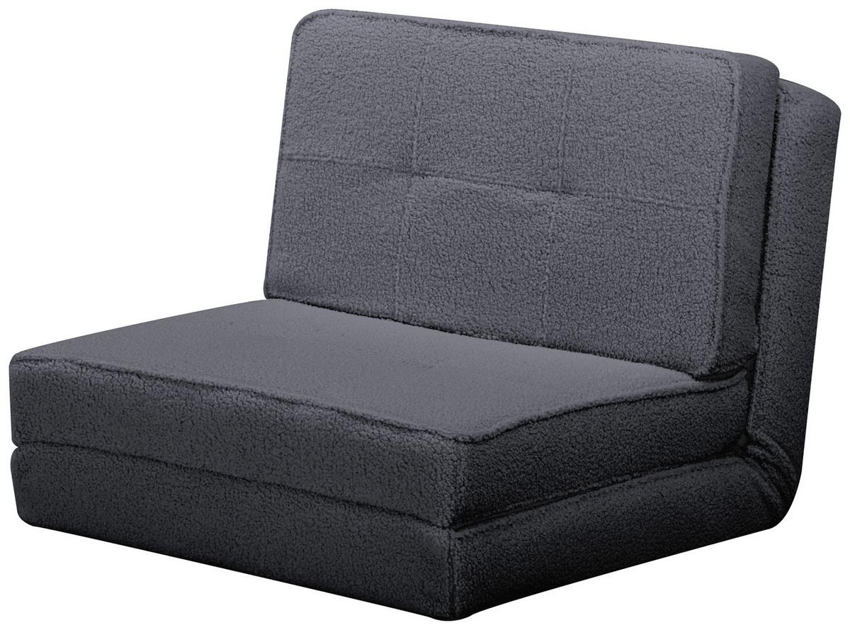 Schlafsofa Luc Grau 74x61,5x80 cm - Grau, MODERN, Textil (74/61,5/80cm) - MID.YOU