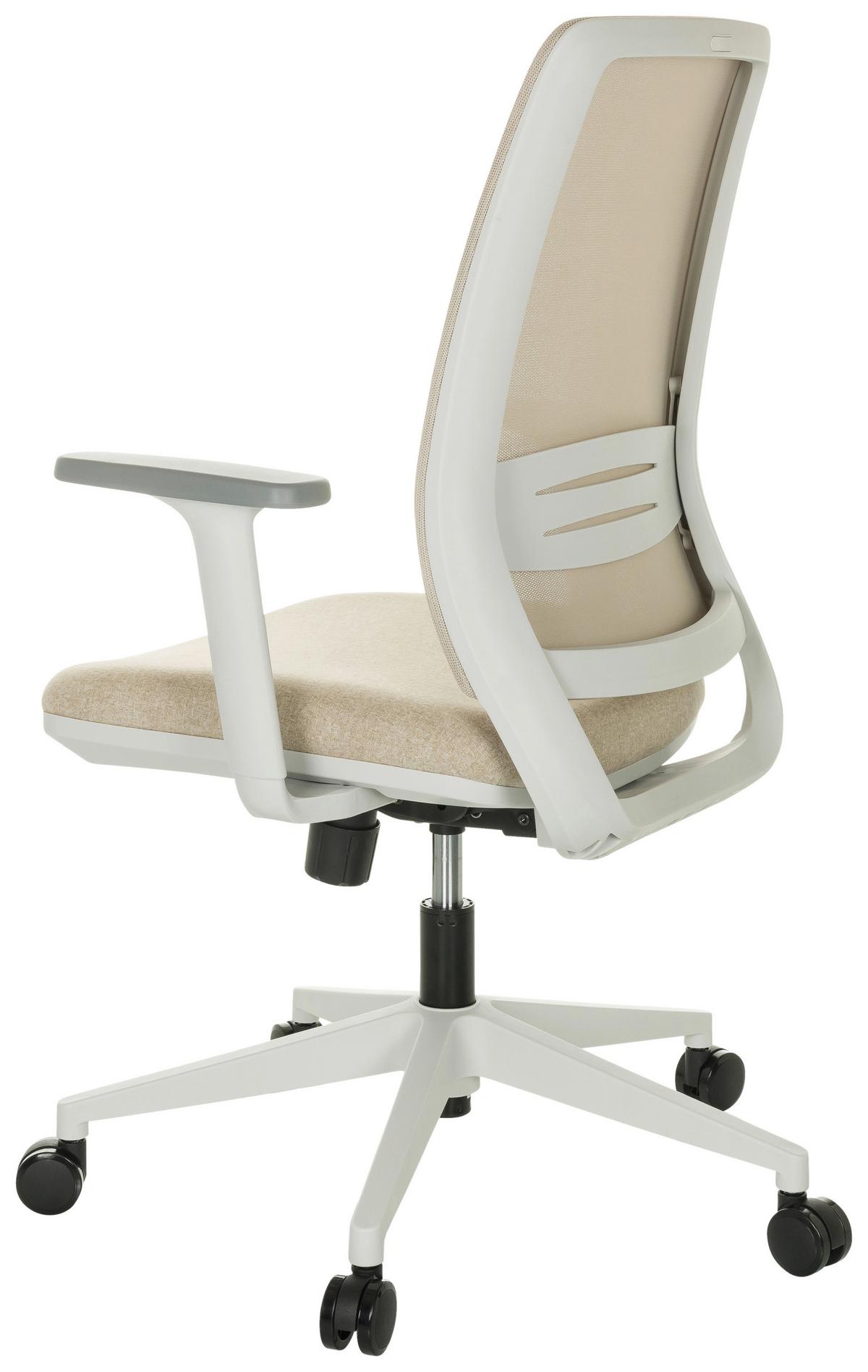 Drehstuhl Profondo Eco W - Beige/Weiß, Basics, Kunststoff/Textil (68/98,5-108,5/56cm) - MID.YOU
