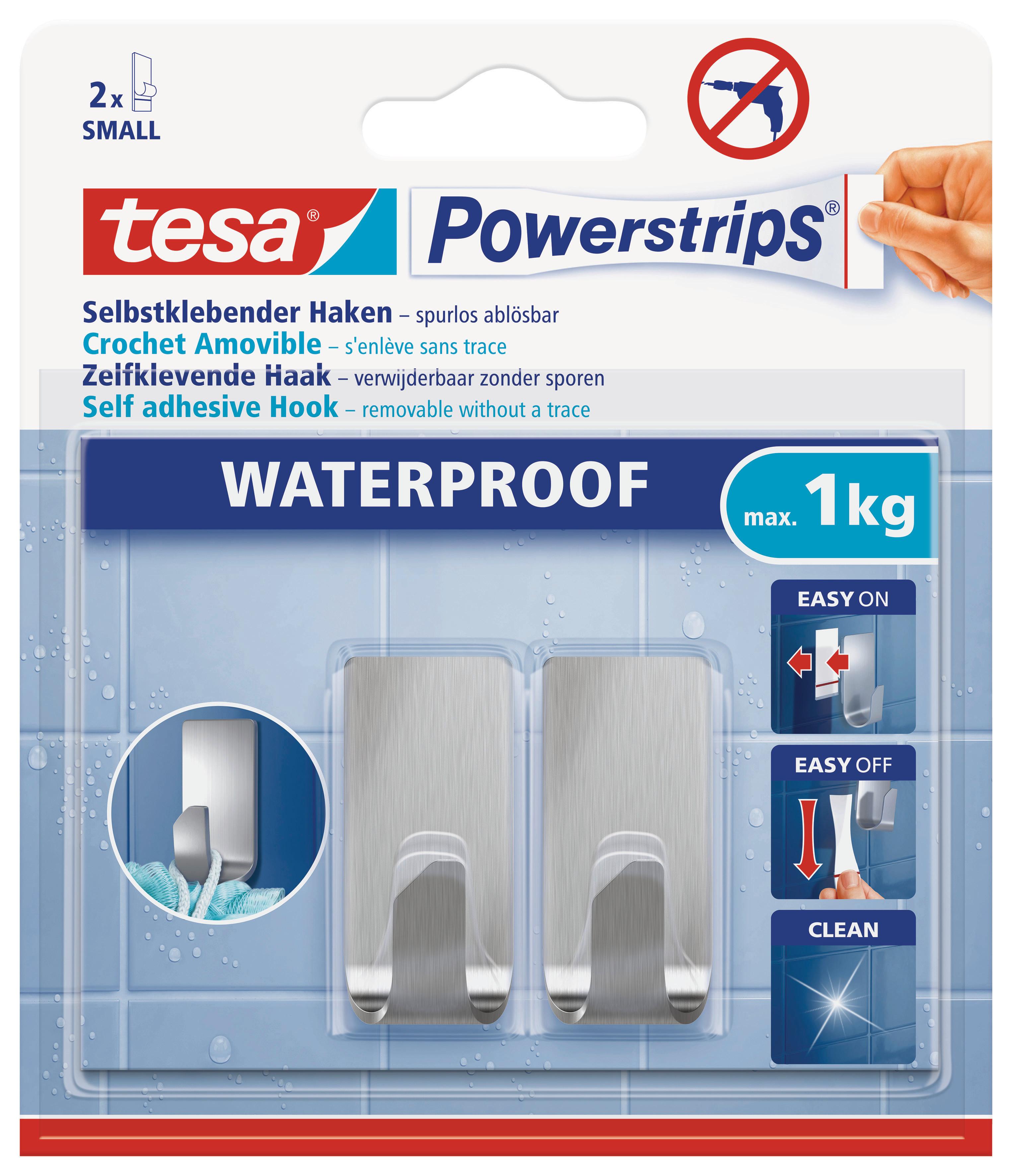 Klebehaken-Set POWERSTRIPS aus Metall mit hoher Belastbarkeit