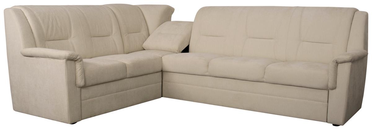 Eckschlafsofa Rafael Beige S: 279x224 cm - Beige/Schwarz, Trend, Textil (279/224cm)