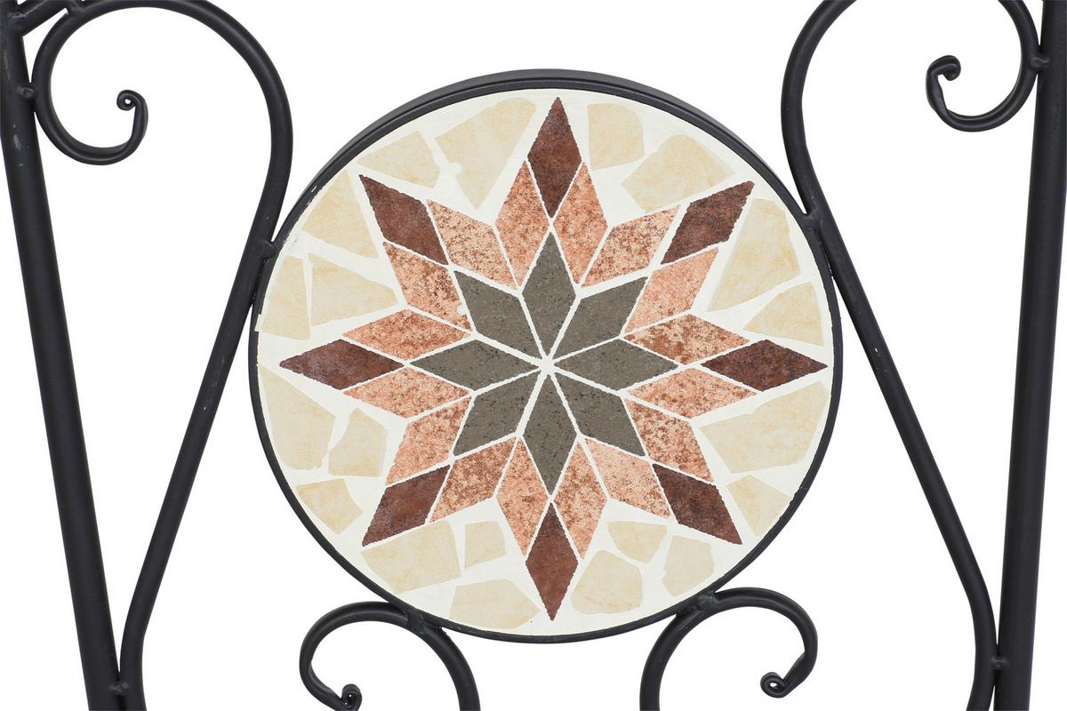 Klappsessel Stella Metall/Keramik - Multicolor/Schwarz, MODERN, Keramik/Metall (39/89,5/49,5cm) - Siena Garden