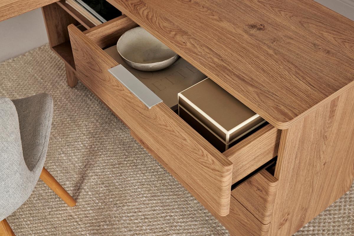 Eckschreibtisch Libre D 240 E* - Eichefarben, MODERN, Holzwerkstoff (140/118/76cm) - Livetastic