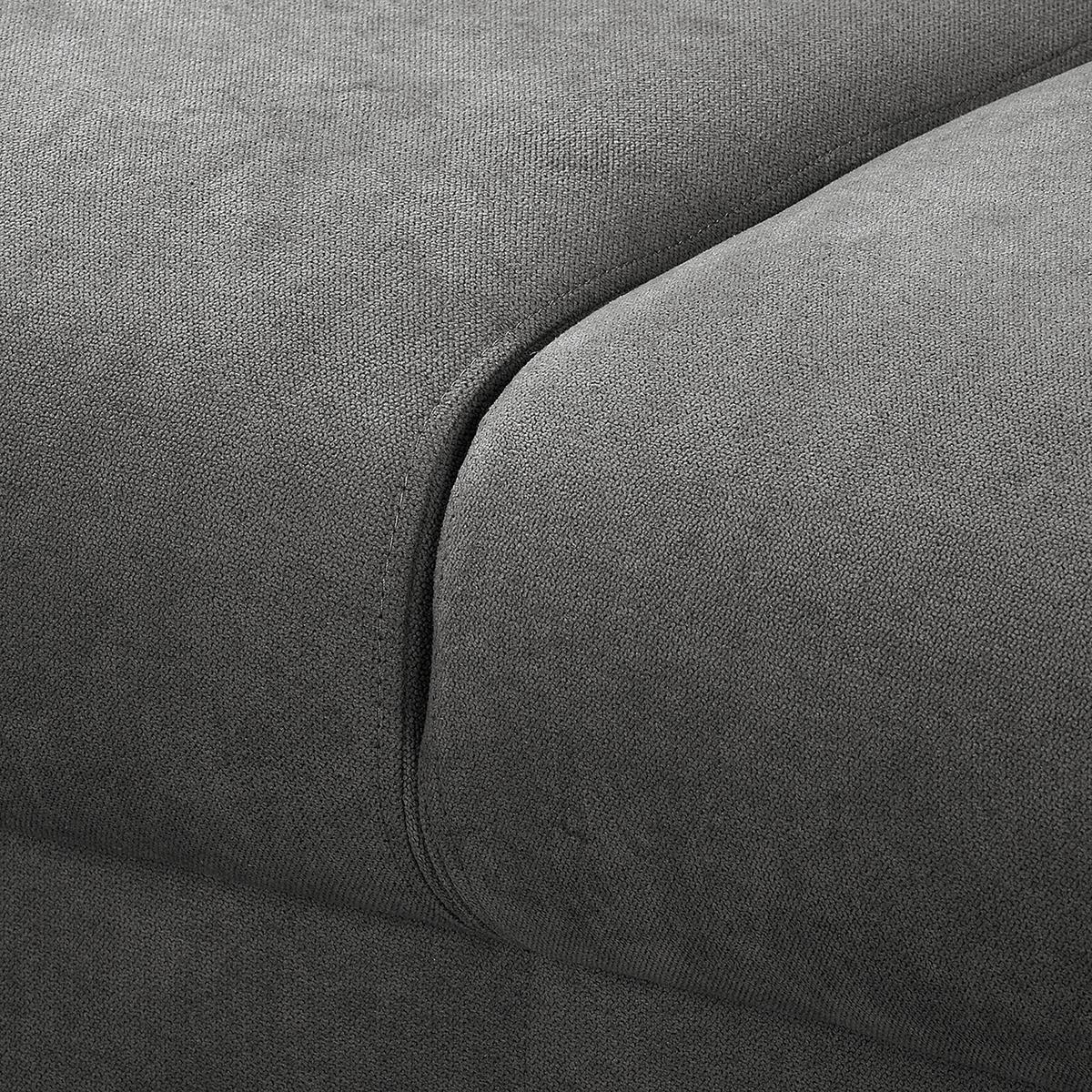 3-sitzer-sofa Beata Dunkelgrau B: 193 Cm - Wengefarben/Dunkelgrau, Design, Textil (193/86/87cm) - Livetastic