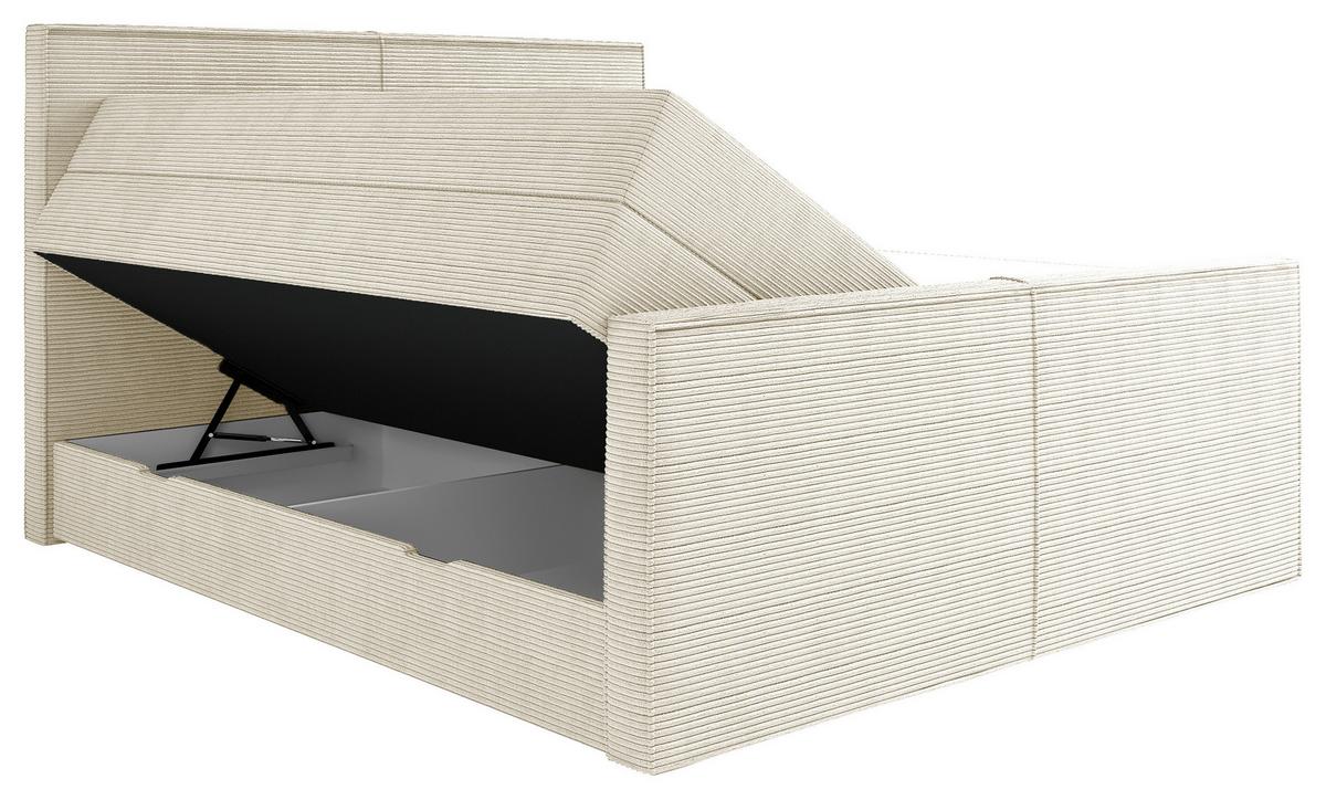 Boxspringbett Rodi Beige LF: 180x200 cm - Beige, MODERN, Textil (180/200cm) - Livetastic