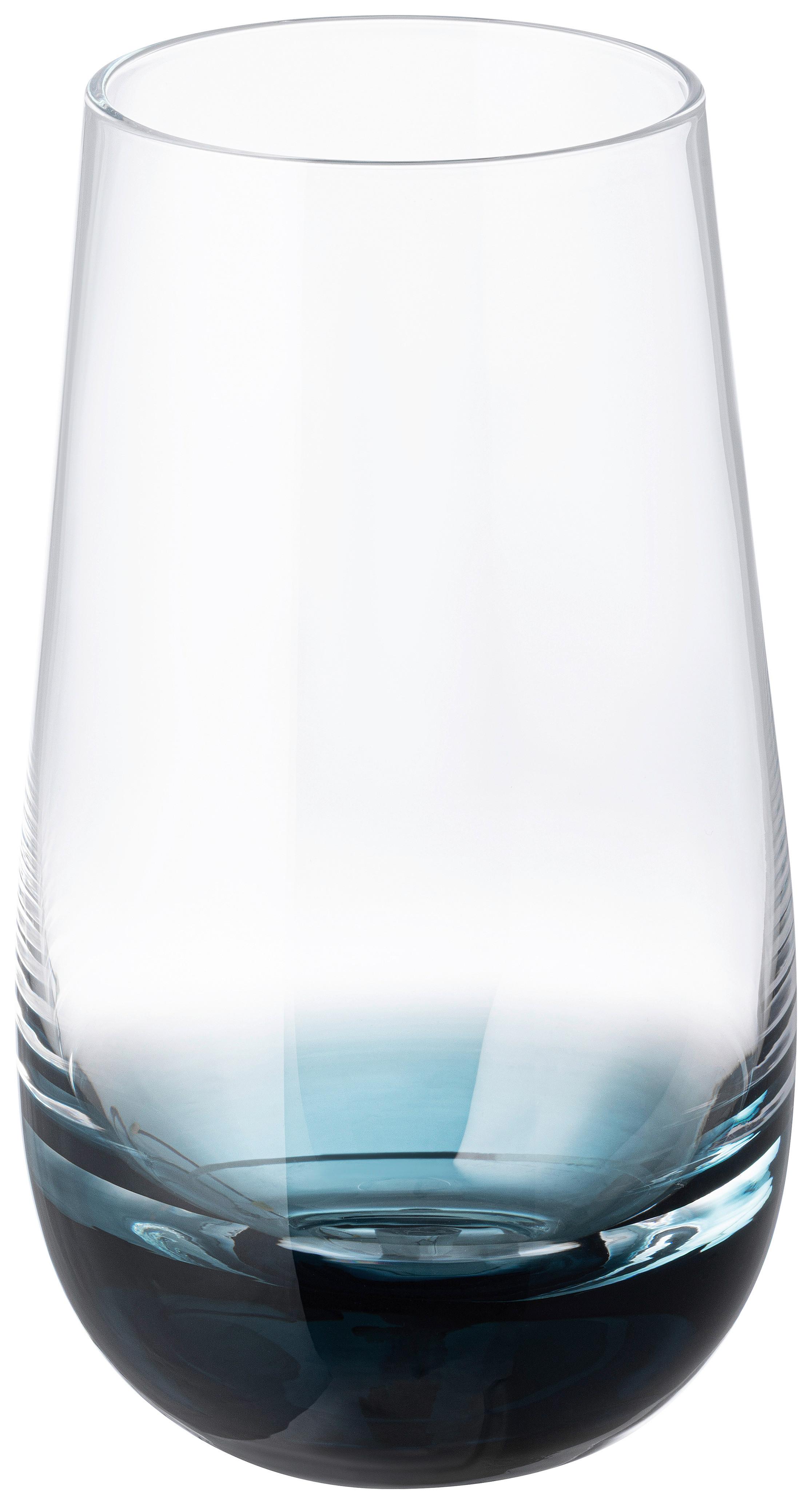 TRINKGLAS AURORA - Pastellblau, Design, Glas (9/15cm) - Luca Bessoni