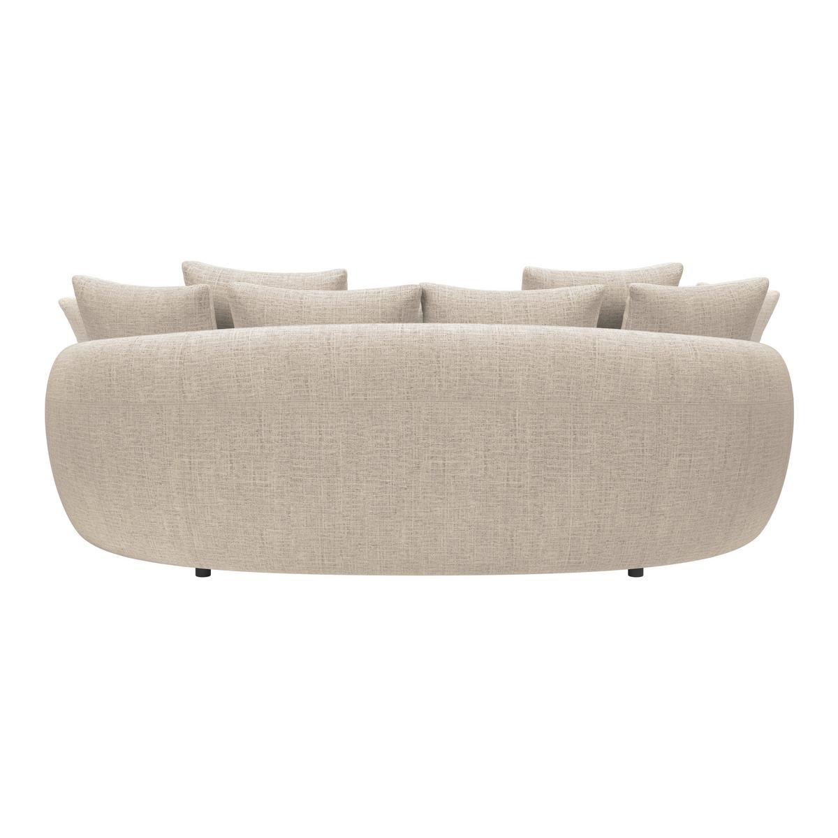 Megasofa Aruba 2 mit Kissen B: 238cm, Greige Chenille - Greige/Creme, Trend, Textil (238/80/140cm) - Luca Bessoni