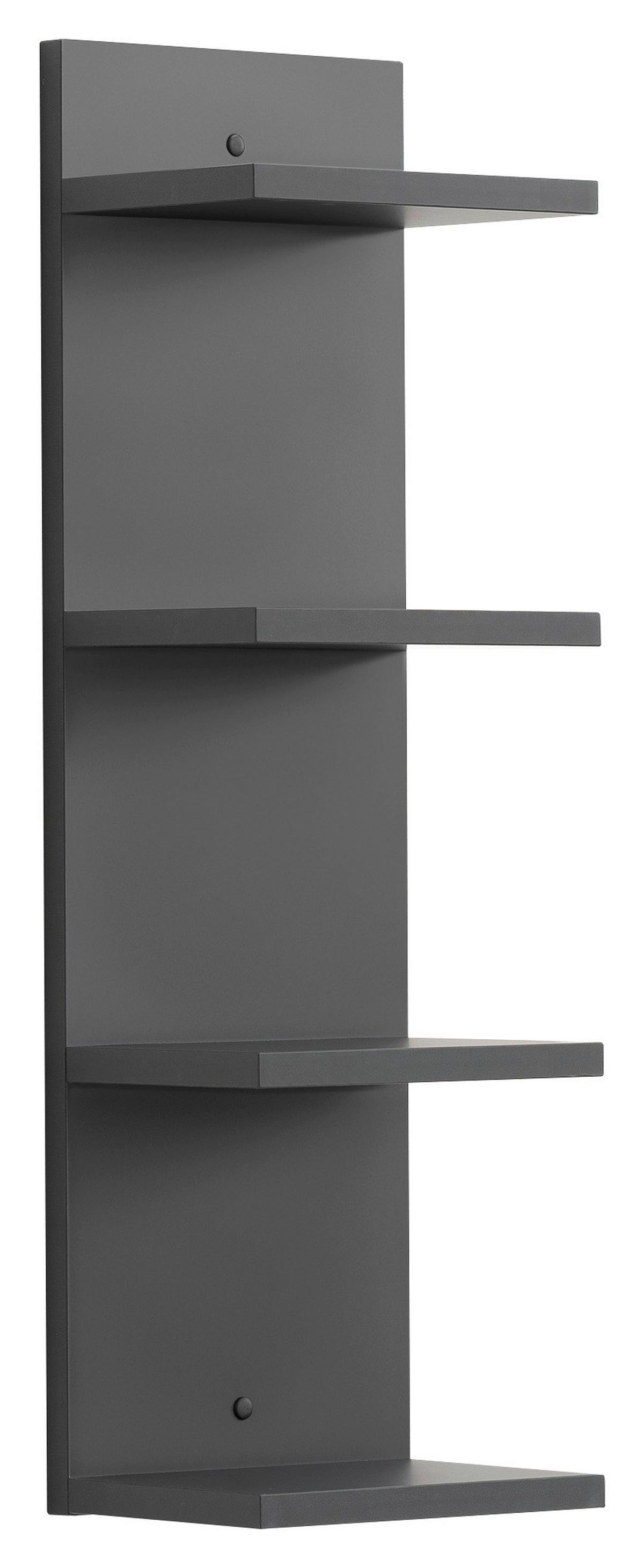 Wandregal Eolo Anthrazit B: 23,2 cm - Anthrazit, Trend, Holzwerkstoff (23,2/75/16,8cm)