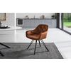 Armlehnstuhl Cardiff - Schwarz/Braun, LIFESTYLE, Holz/Textil (61/82/62cm) - Livetastic