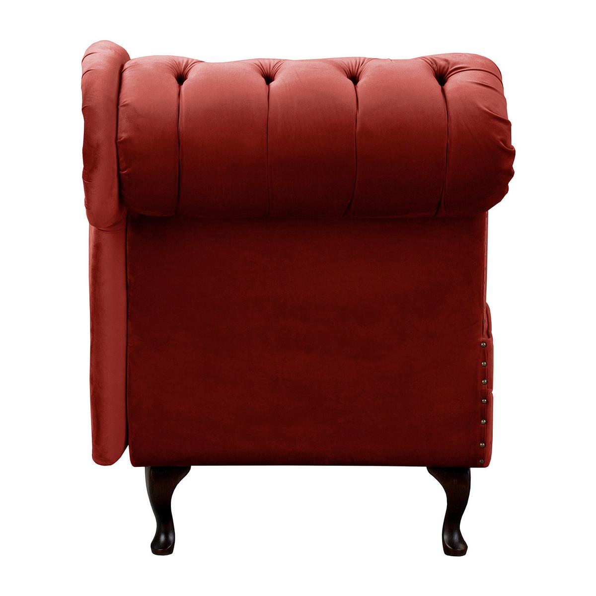 Récamiere Pako Bordeaux B: 185cm - Bordeaux/Braun, Design, Textil (185/93/75cm) - Livetastic