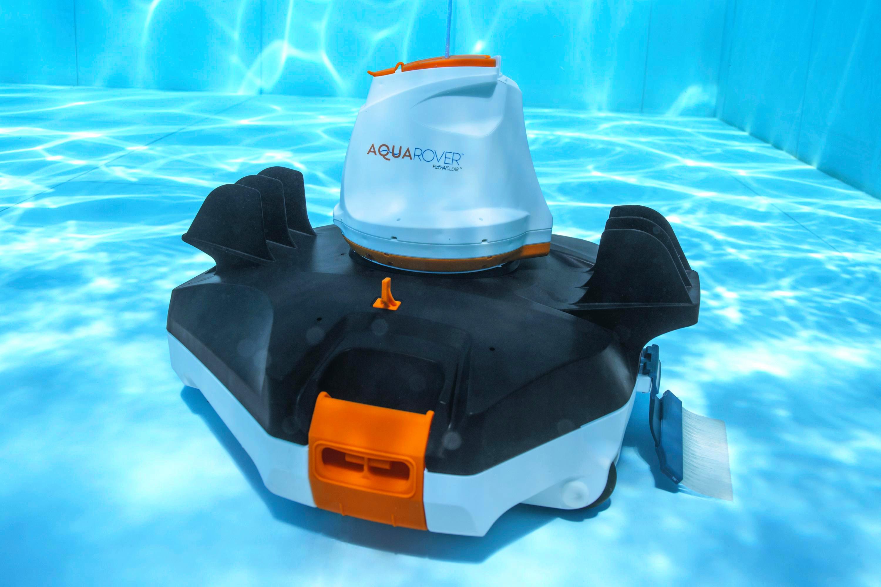 Poolroboter Aquapower, Akku Laufzeit 90 Minuten - Schwarz/Orange, MODERN, Kunststoff (40,5/39,3/28,5cm) - Bestway