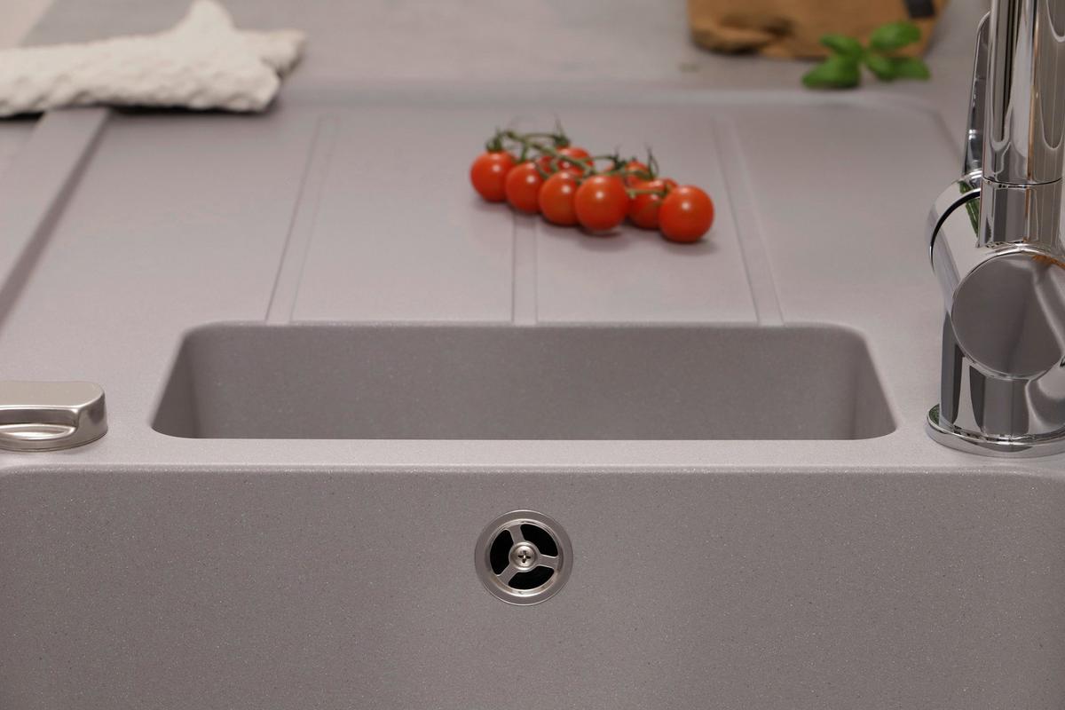 Spüle Austin Grau B: 100 cm - Grau, Design, Stein (100/20/50cm) - Respekta