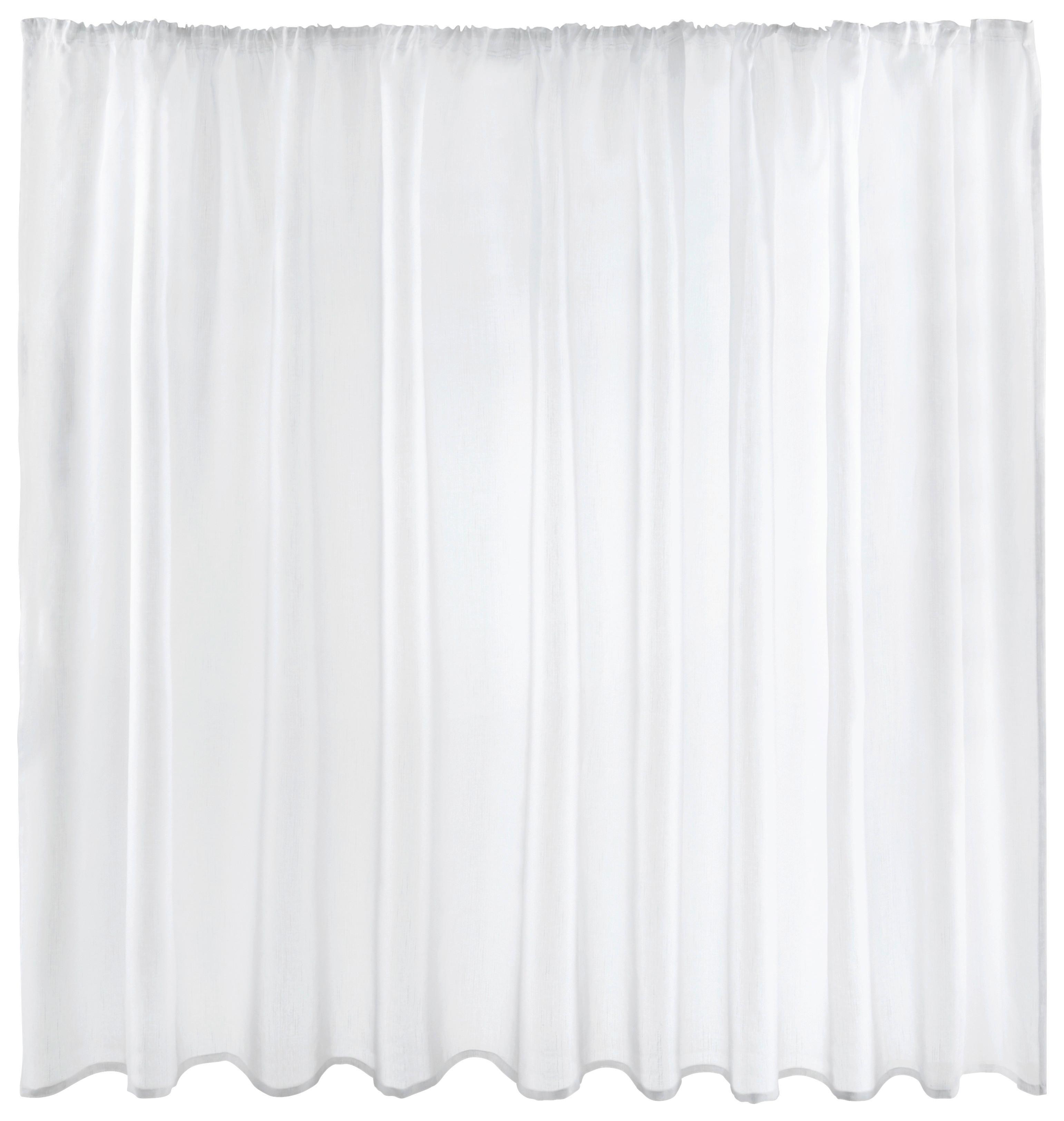 Blumenfensterstore Leila Transparent BxL: 150x145cm - Weiß, MODERN, Textil (450/145cm) - Luca Bessoni