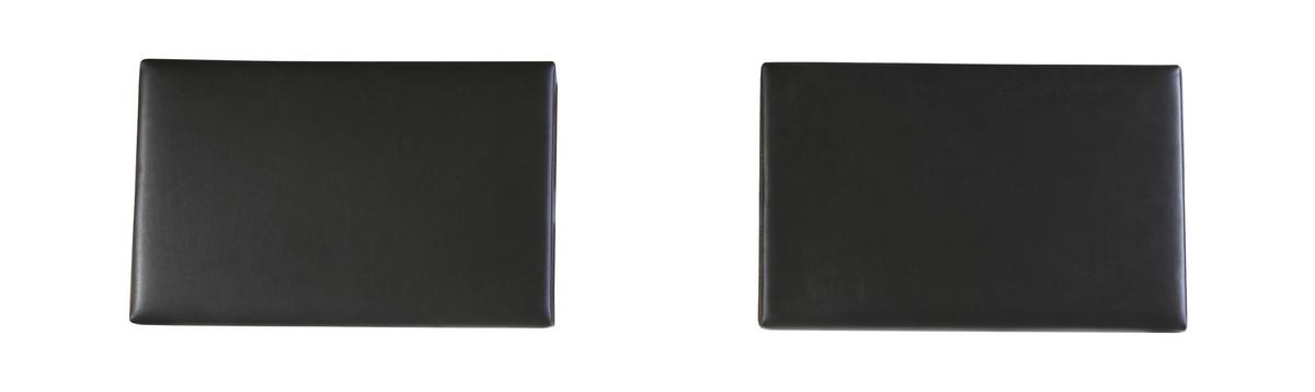 Kopfteilpolster Lola 2-teiliges Set Anthrazit 55 cm - Anthrazit, Design, Textil (55/35/3,5cm) - Hasena