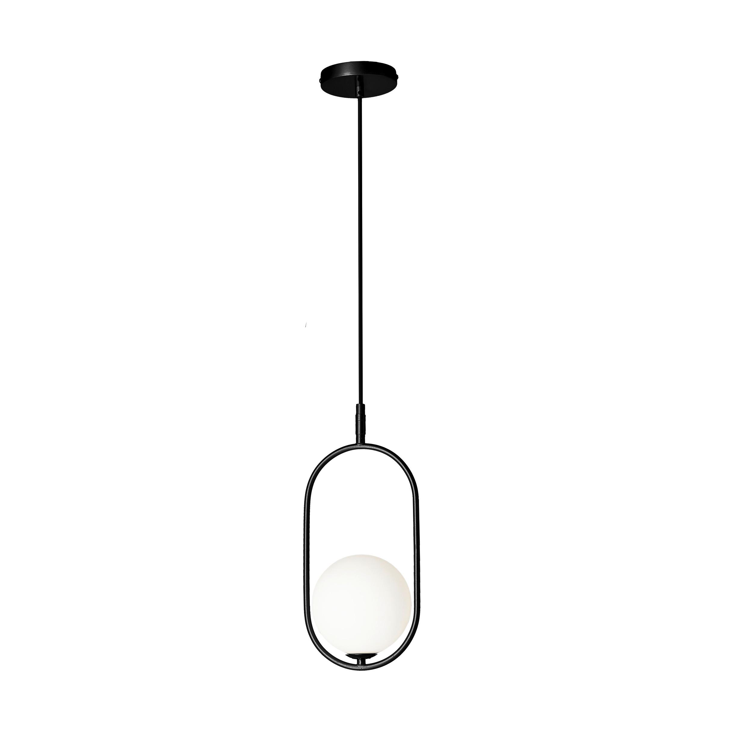 Pendelleuchte 31-10148 Cordel - Schwarz/Weiß, Design, Metall (18.5/15/120cm)