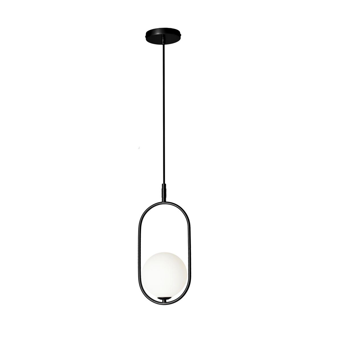 Pendelleuchte 31-10148 Cordel - Schwarz/Weiß, Design, Metall (18.5/15/120cm)