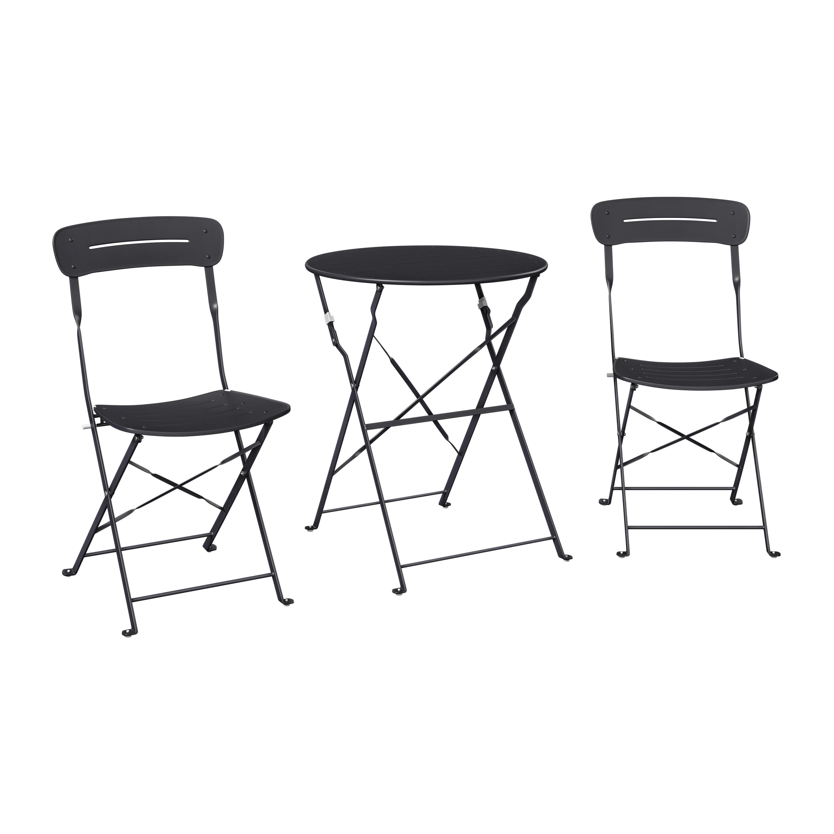 Balkonset Paris 3-Tlg. Stahl In Anthrazit