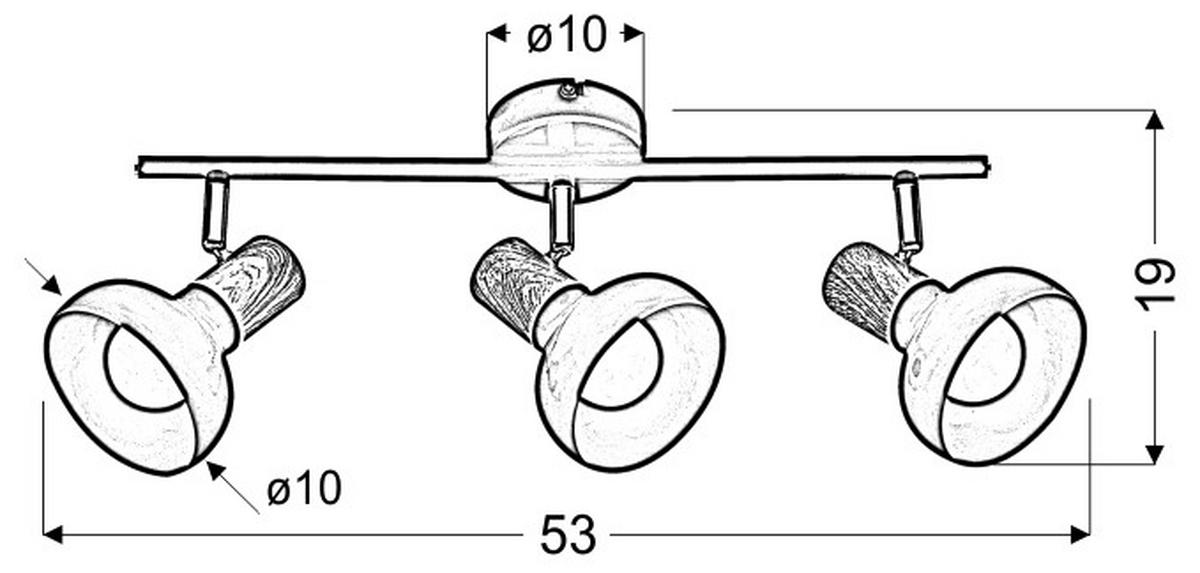 Strahler 93-62673 - Weiß, Basics, Metall (55/18/10cm)