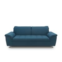 2-sitzer-sofa Franzi Petrol Webstoff - Chromfarben/Dunkelblau, KONVENTIONELL, Textil (210/81/97cm) - MID.YOU