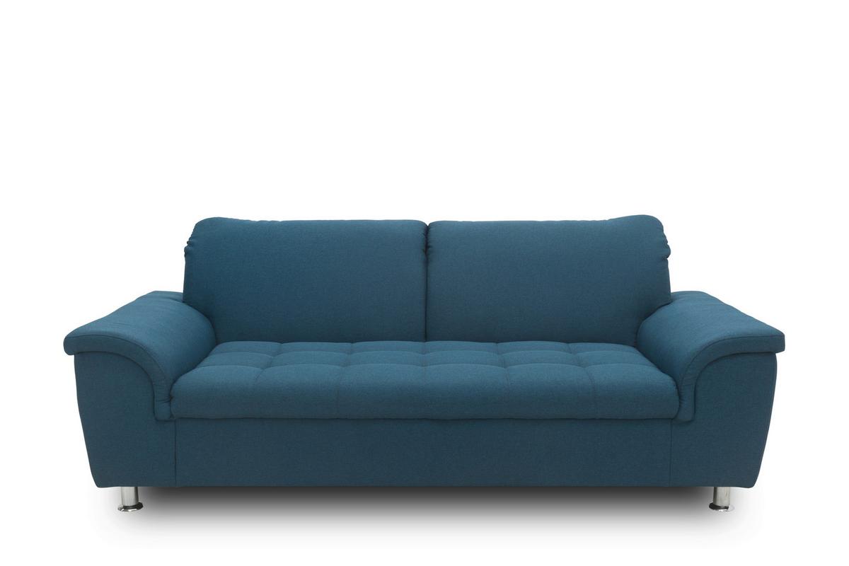 2-sitzer-sofa Franzi Petrol Webstoff - Chromfarben/Dunkelblau, KONVENTIONELL, Textil (210/81/97cm) - MID.YOU