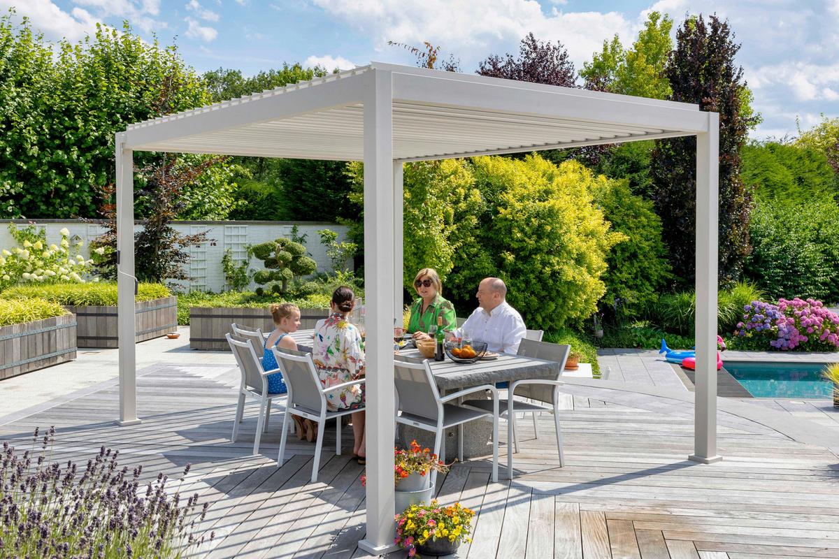 Pergola Deluxe 300x400 Grau - Grau, LIFESTYLE, Metall (400/250/300cm) - Gardenson