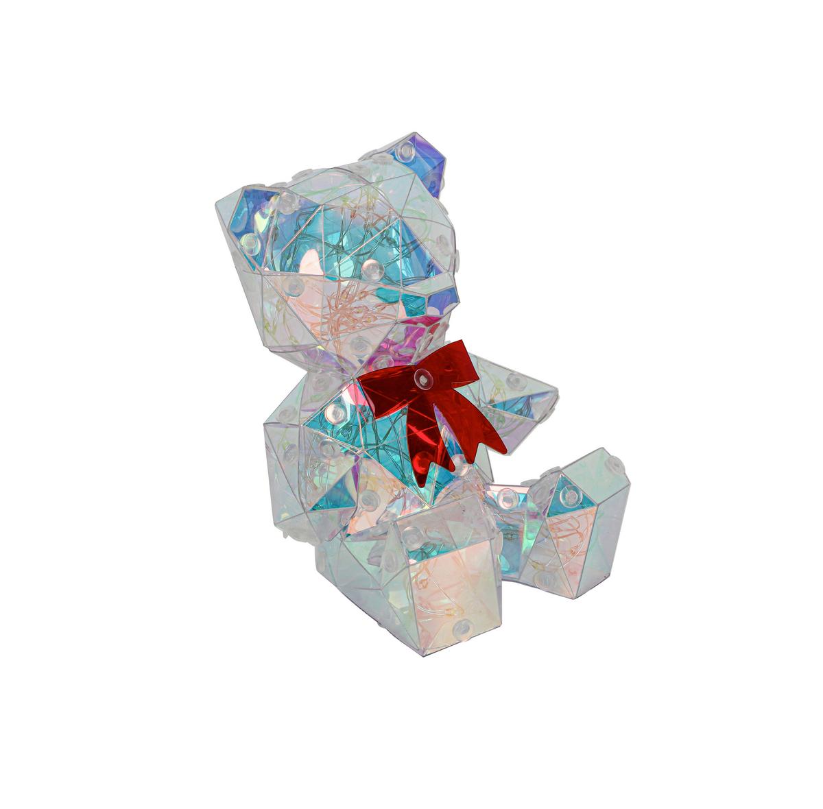 LED-Dekoleuchte Carolina - Transparent/Rot, Basics, Kunststoff (11,5/11/13,5cm) - Luca Bessoni