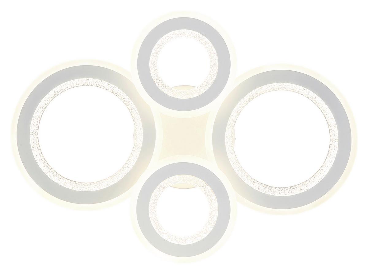 LED-Deckenleuchte 3000/4200/6000k - Klar/Weiß, Design, Kunststoff/Metall (59/42/12cm) - Globo