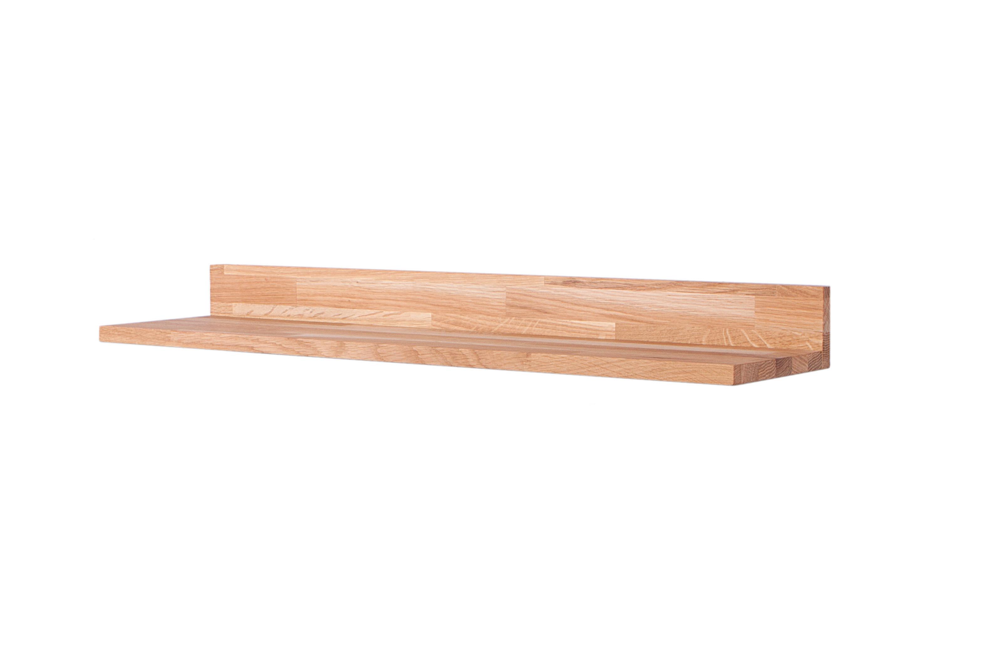 Wandboard Kalle B: 80 cm Eiche Echtholz - Eichefarben, Basics, Holz (80/8/20cm)