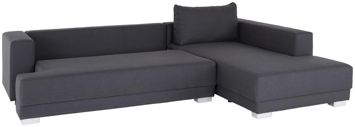 Ecksofa mit Bettkasten Anthrazit inkl. Zierkissen - Anthrazit/Gelb, MODERN, Holz/Holzwerkstoff (300/220cm)