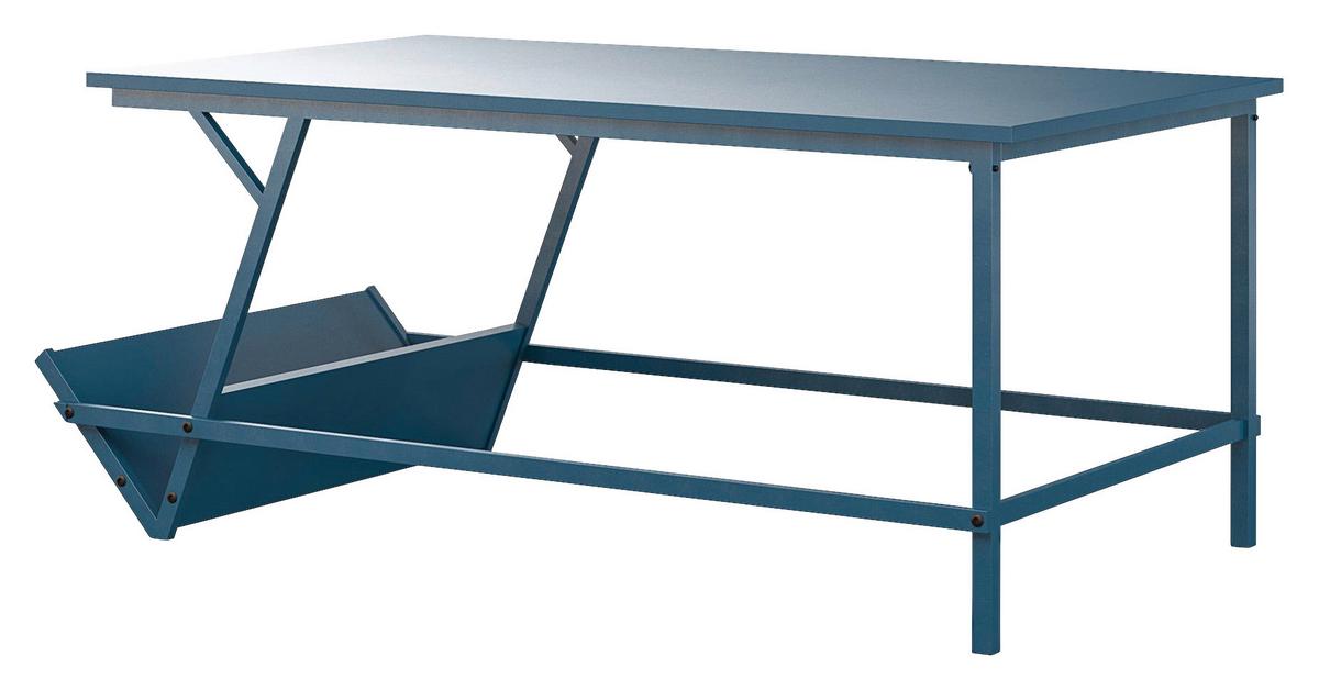 Couchtisch Regal Mit Ablagefach Blau - Blau, Design, Holzwerkstoff (105/47/58cm) - MID.YOU