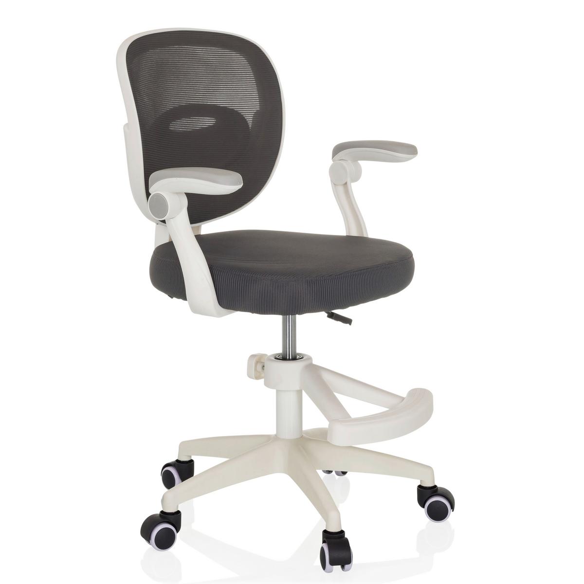 Jugenddrehstuhl Kiddy Smart Grau B: 61 cm - Rosa/Weiß, MODERN, Kunststoff/Textil (61/84-97/55cm) - MID.YOU