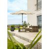 Sonnenschirm 350x275x350 cm Naturfarben - Anthrazit/Naturfarben, Basics, Textil/Metall (350/275cm) - Schneider