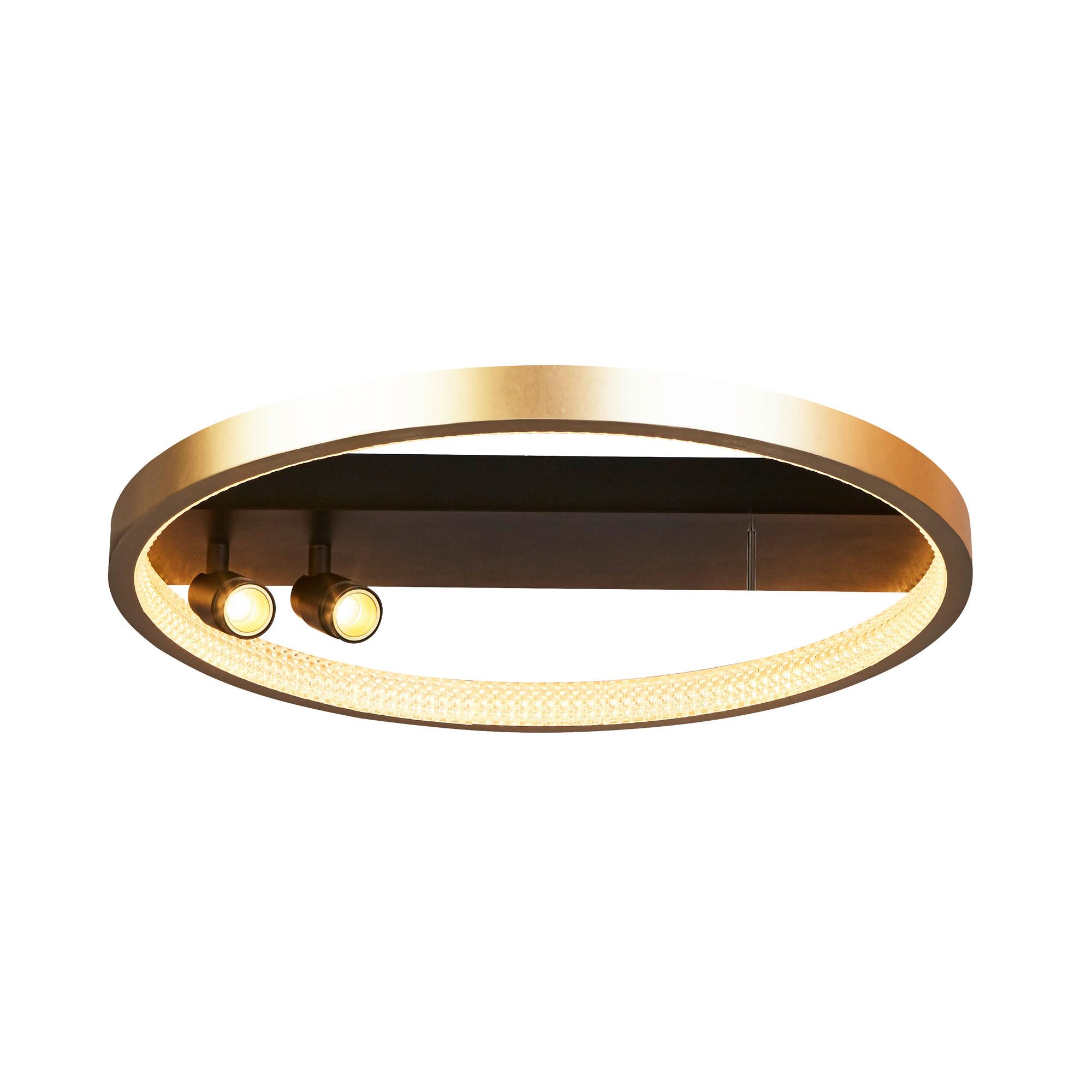 LED-Deckenleuchte 20228-2go - Goldfarben/Schwarz, Design, Kunststoff/Metall (50/9/50cm)