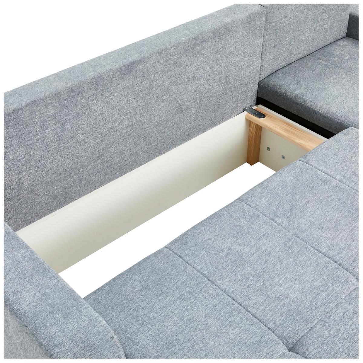 Ecksofa Larisa Grau S: 235x158 cm - Schwarz/Grau, KONVENTIONELL, Textil (235/158cm) - P & B