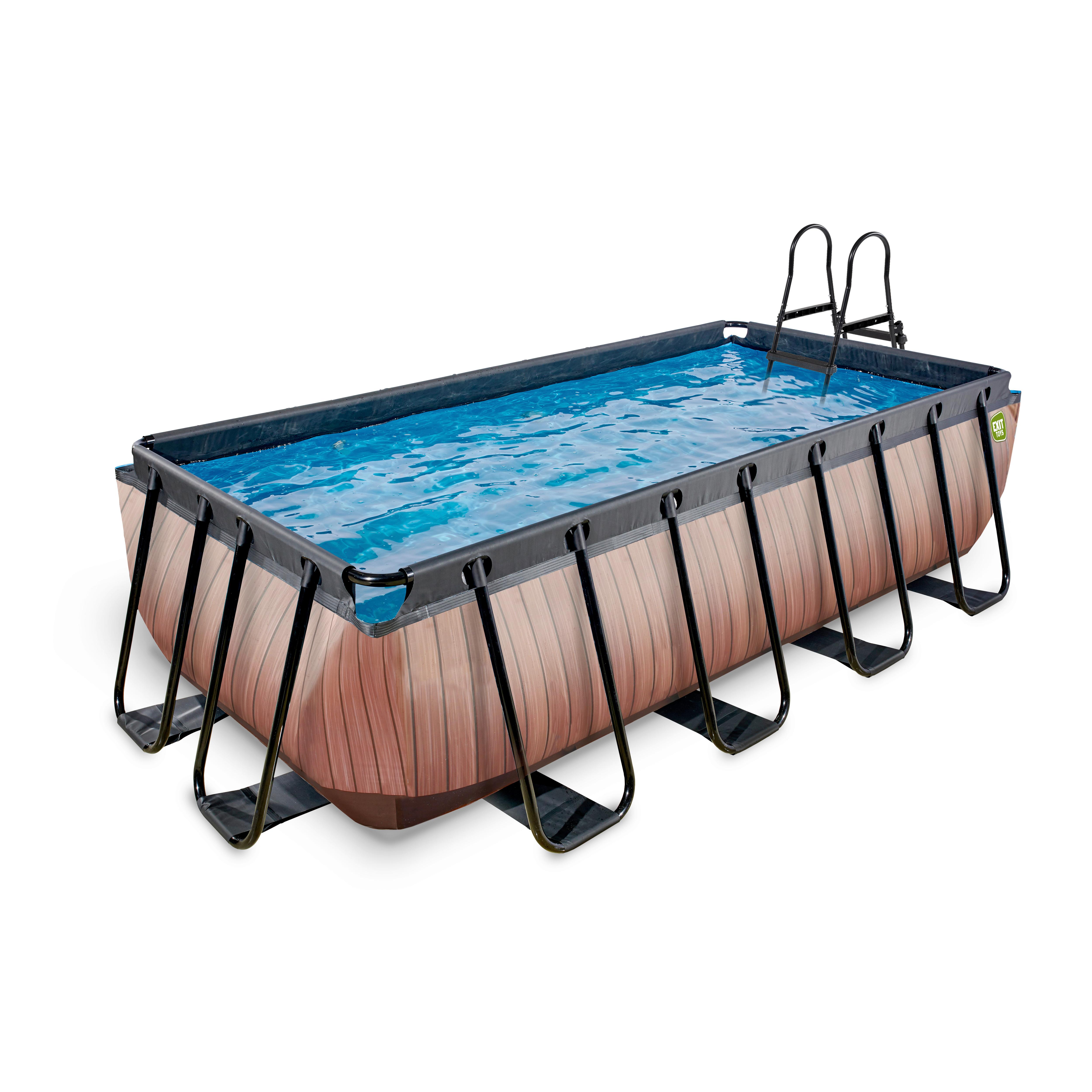 Pool-set Exit Wood Pool - Braun, KONVENTIONELL, Kunststoff (400/200/100cm) - EXIT Toys