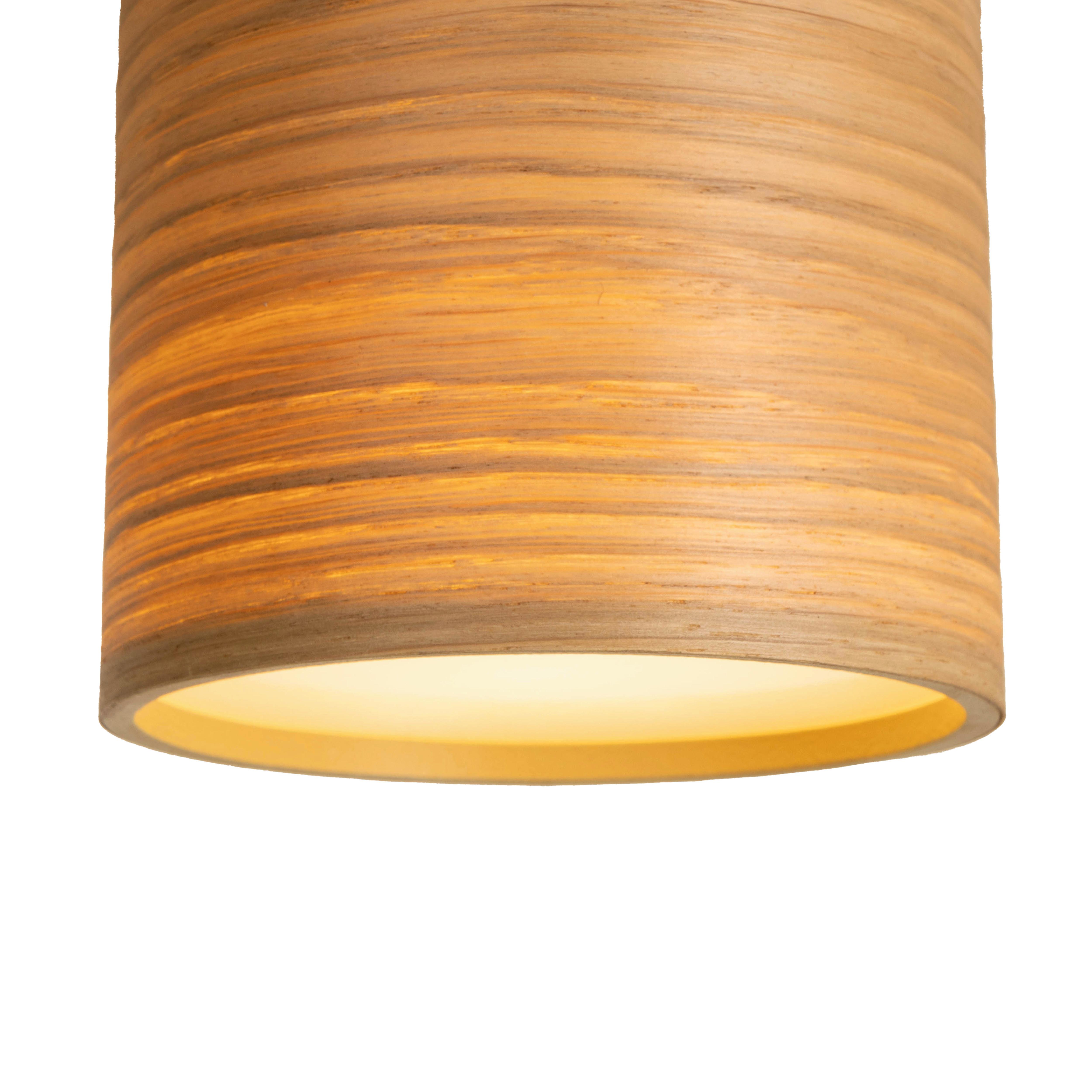 Stropní svítidlo Bulgi, Ø: ca. 11,5cm - barvy dubu, Konvenční, kov/dřevo (11,5/12cm) - Modern Living