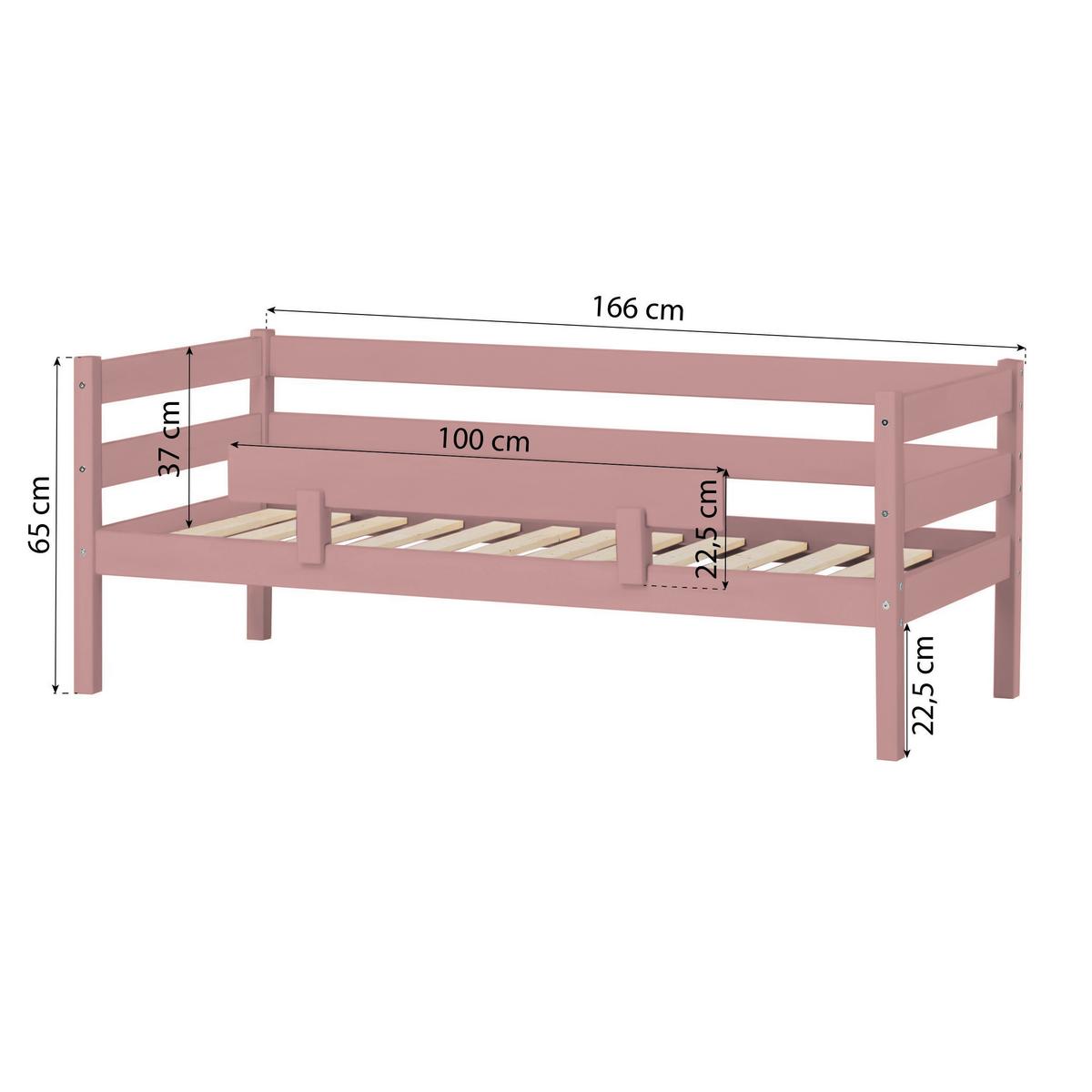 Bettschutzgitter Eco Comfort Rosa, B: 100 Cm - Rosa, MODERN, Holz (100/22,5/4cm) - MID.YOU