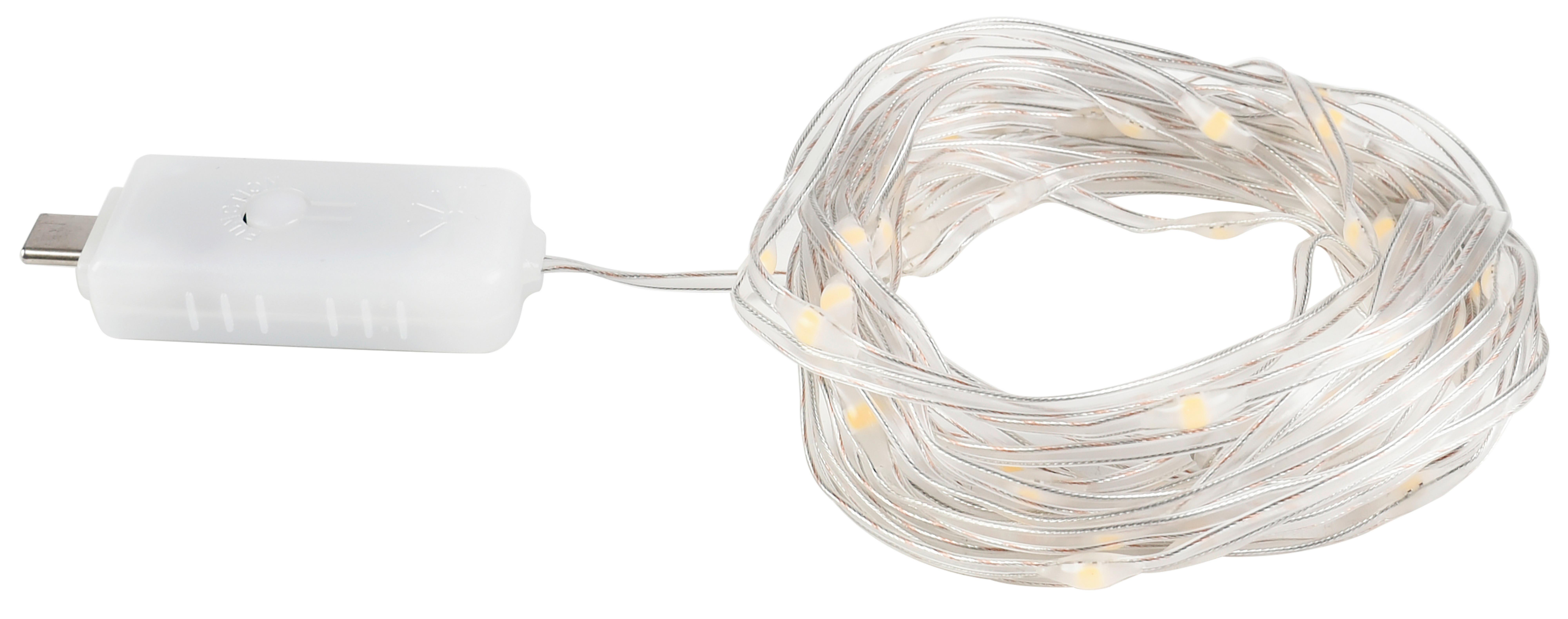 Lichterkette Juzil ca. 500cm max. 0,06Watt - průhledné, Moderní, plast (500cm) - Mömax