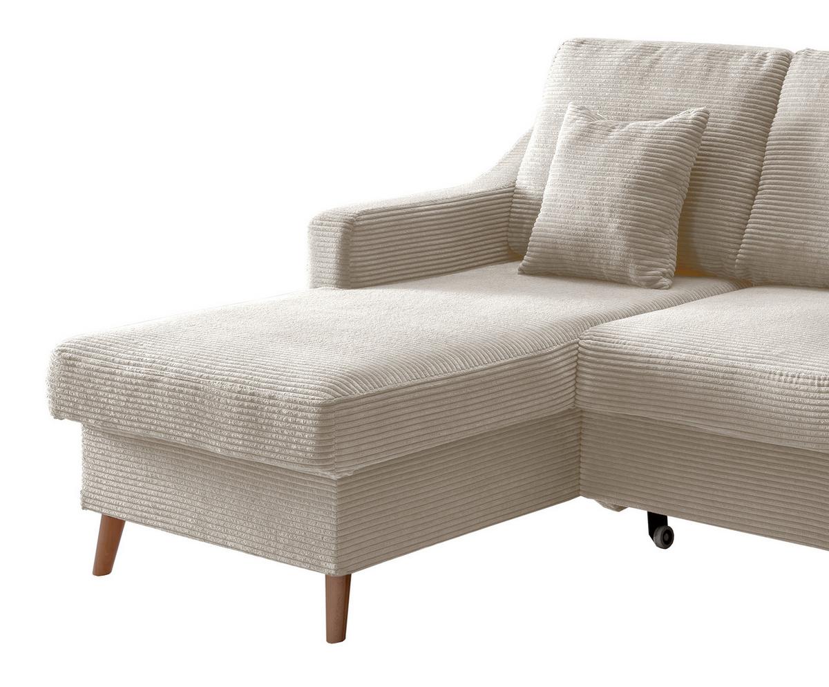 Ecksofa Valentina - Beige/Naturfarben, Design, Textil (150/228cm) - P & B