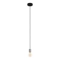 Hängeleuchte 43802*yorth - Silberfarben/Schwarz, Basics, Metall (5/150cm) - Eglo