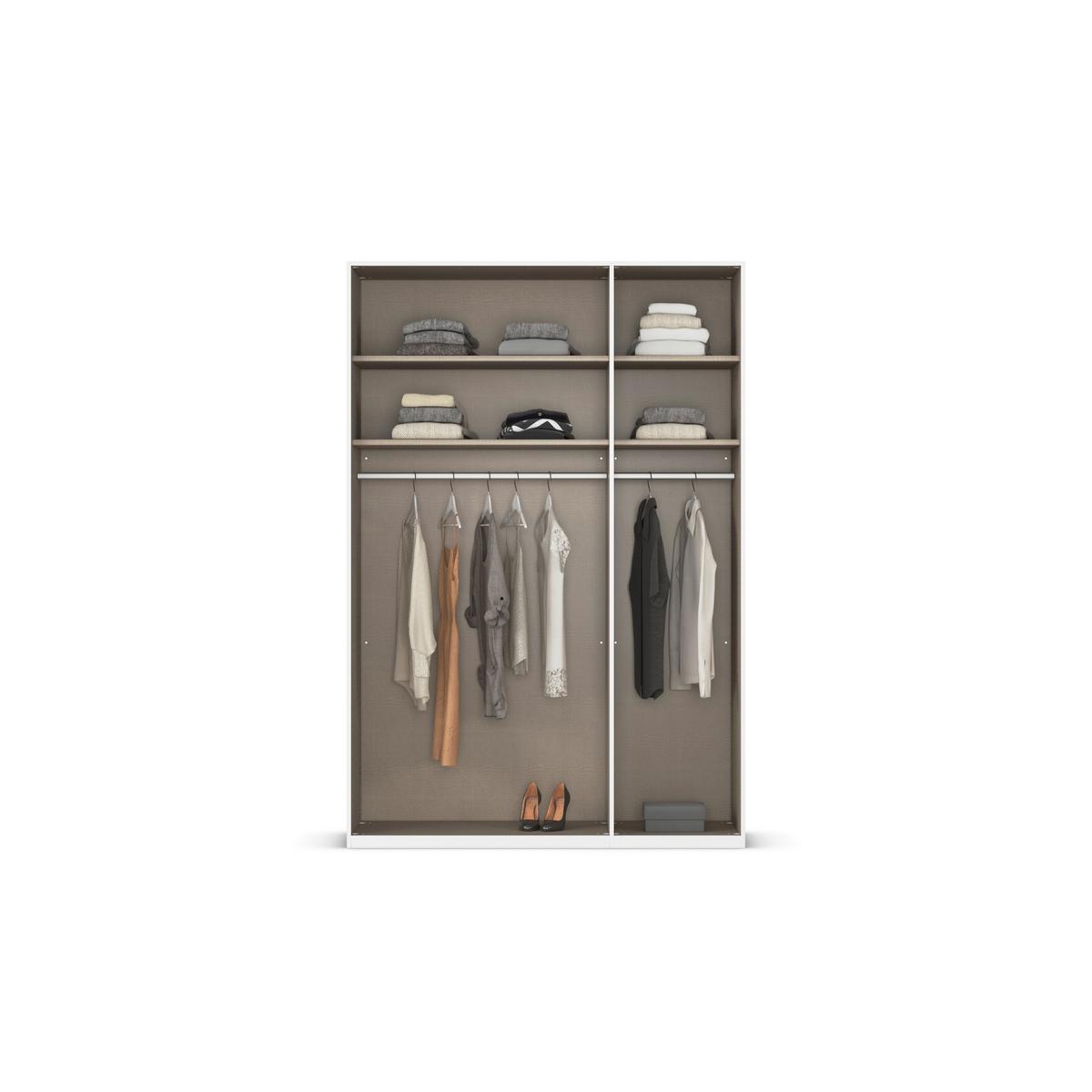 Drehtürenschrank Alabama Weiß B: 136 Cm - Weiß, MODERN, Holzwerkstoff (136/229/54cm) - Rauch Möbel