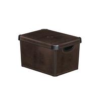 Tárolódoboz "deco Stockholm" L - barna, műanyag