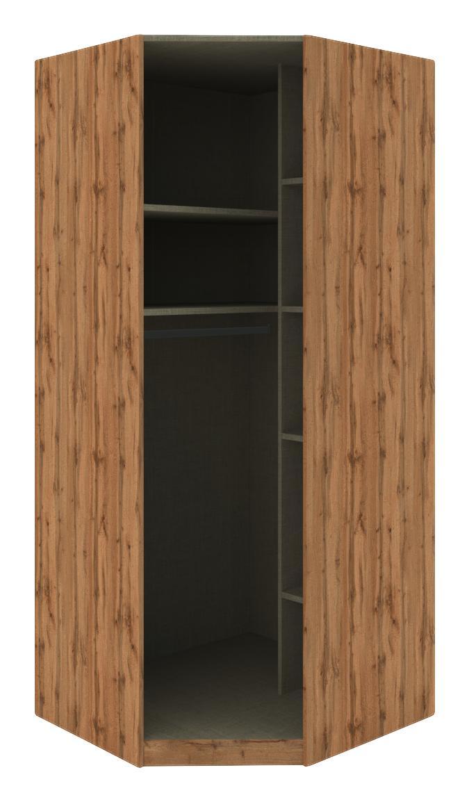 Eckschrankkorpus Unit B:91cm Wotan Eiche/twist Dekor - Eichefarben, MODERN, Holzwerkstoff (91,1/210/91,1cm) - Ombra