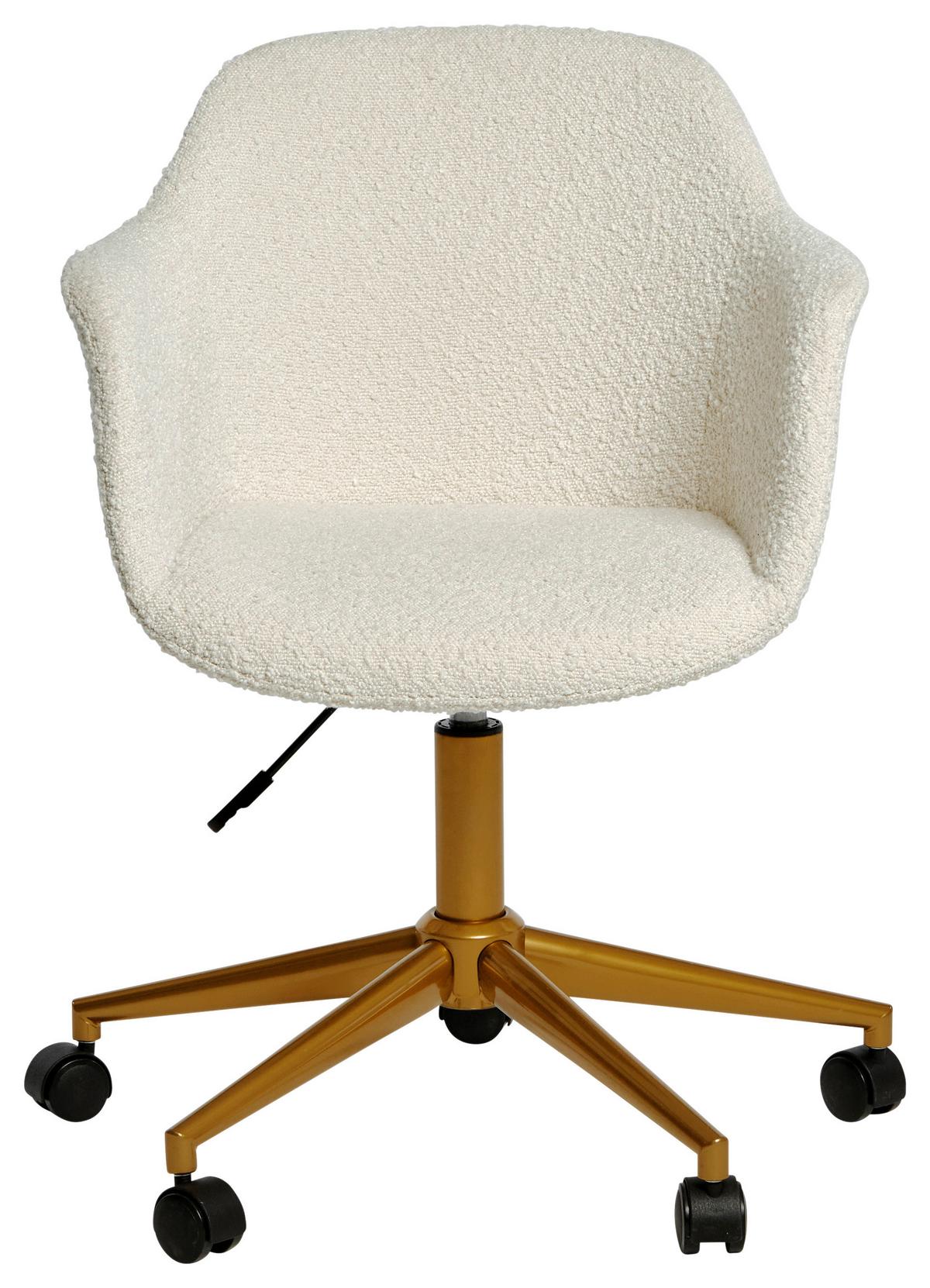 Drehstuhl Shell Worx - Goldfarben, MODERN, Kunststoff/Textil (56,5/59/78-87cm) - Livetastic