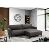 Ecksofa Prince Braun S: 240x163 cm - Schwarz/Braun, Design, Textil (240/163cm) - MID.YOU