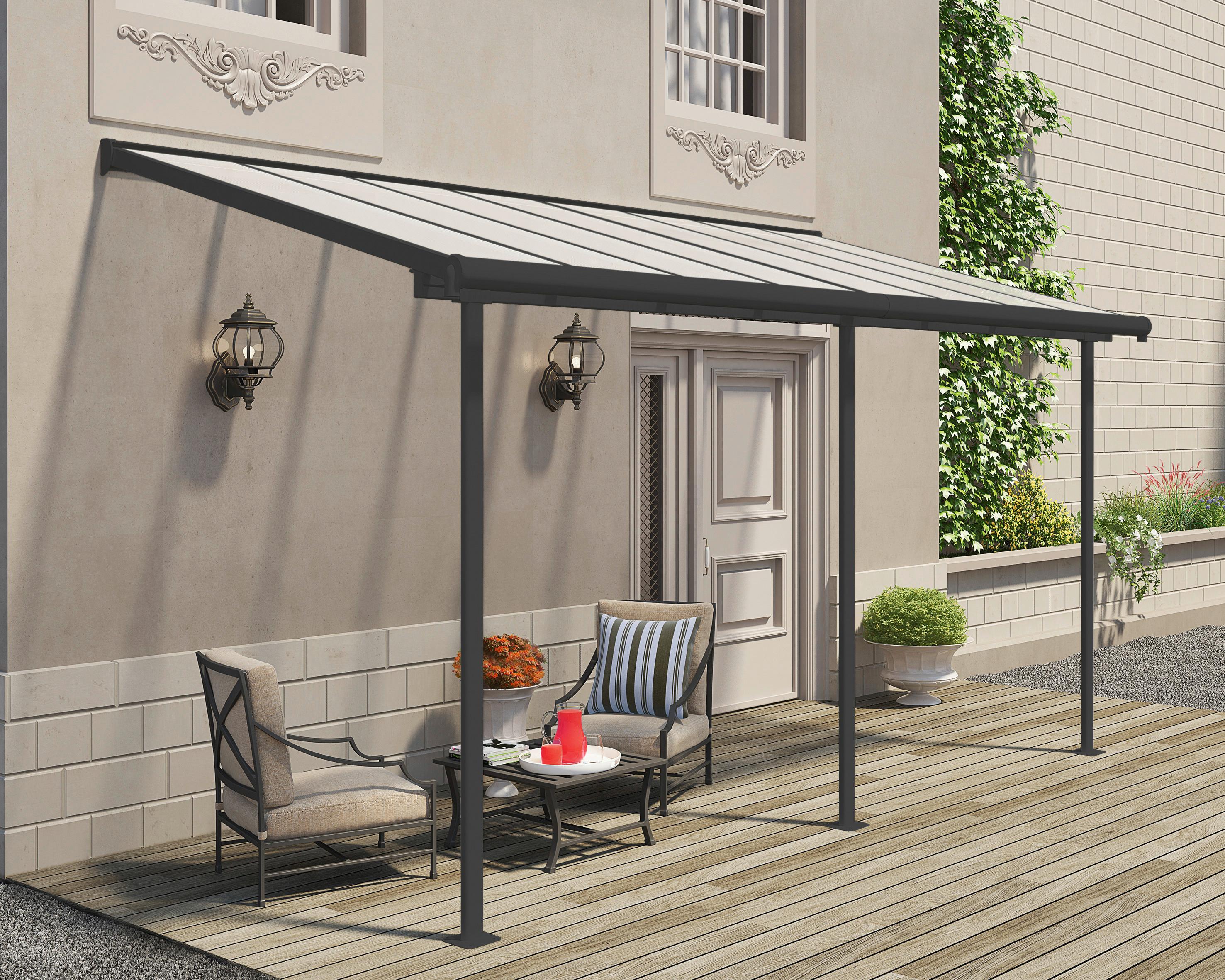 Terrassenüberdachung Palram Sierra 230x447 cm Grau - Grau, Basics, Metall (447/257/230cm)