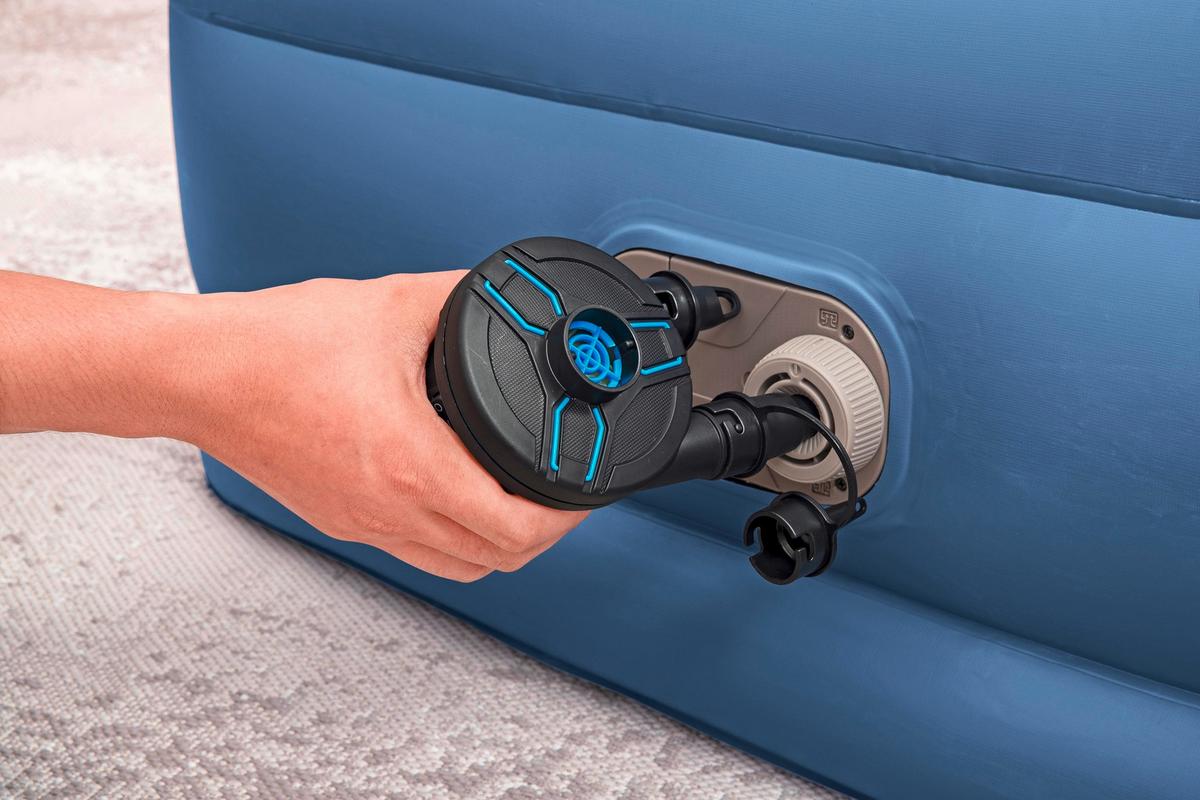 Luftbett Kerstin 191x97x46 cm Bis 300kg, inkl. Pumpe - Blau/Dunkelgrau, KONVENTIONELL, Kunststoff/Metall (191/97/46cm) - Bestway