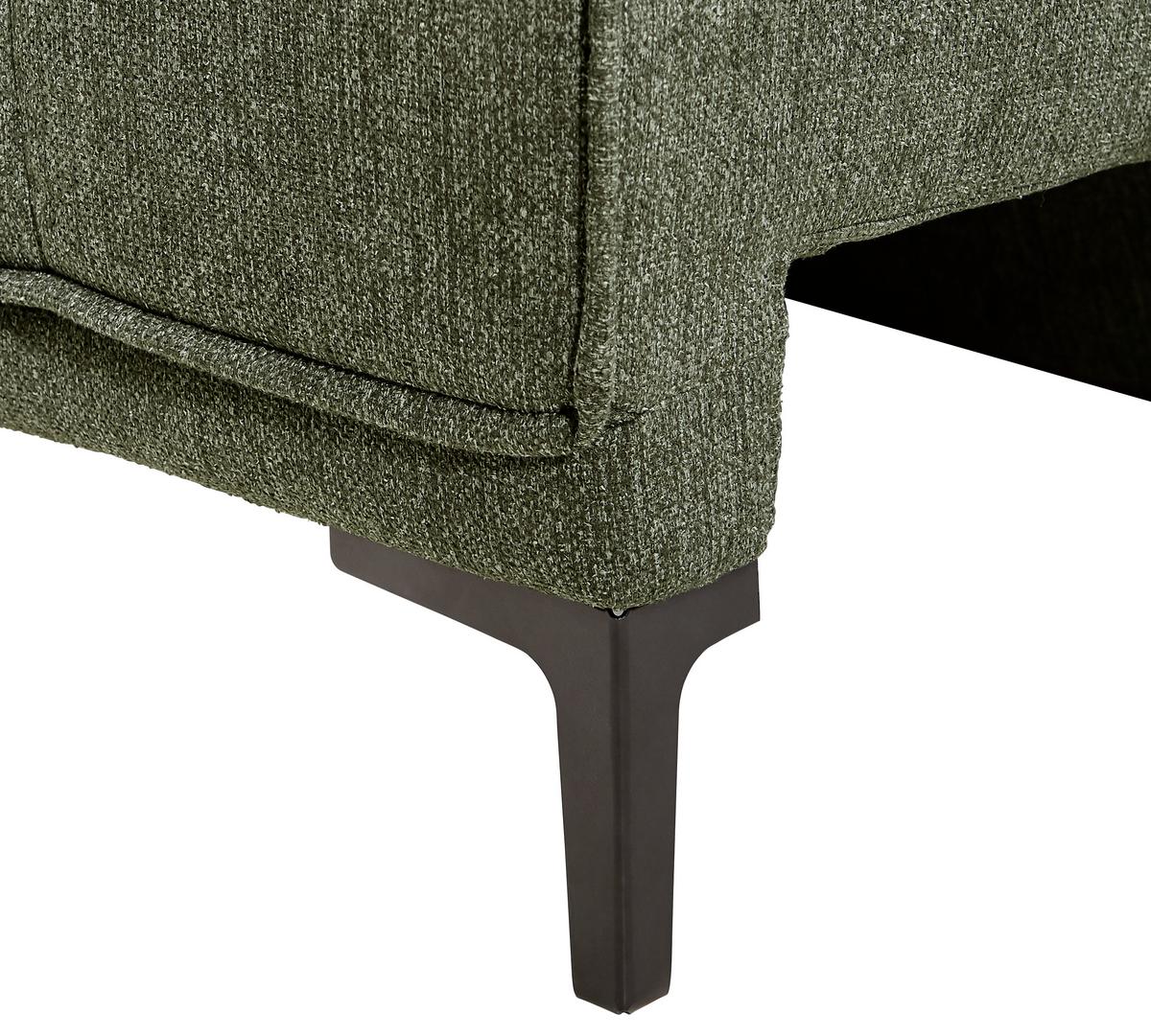 Schlafsofa Level - Schwarz/Grün, Design, Textil (235/70/108cm) - Livetastic