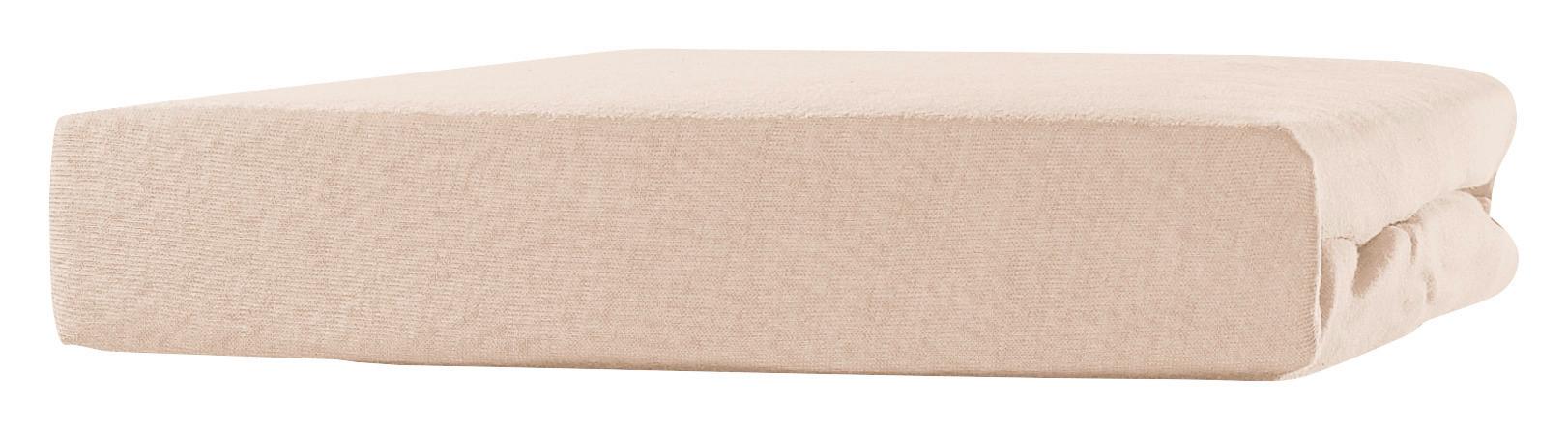 Spannleintuch Tamara Sand 90-100x200 cm Jersey - Sandfarben, KONVENTIONELL, Textil (90-100/200cm) - Luca Bessoni