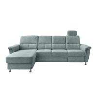 Ecksofa Mit Relaxfunktion Parole Blau Chenille - Chromfarben/Blau, KONVENTIONELL, Textil (165/292cm) - Livetastic